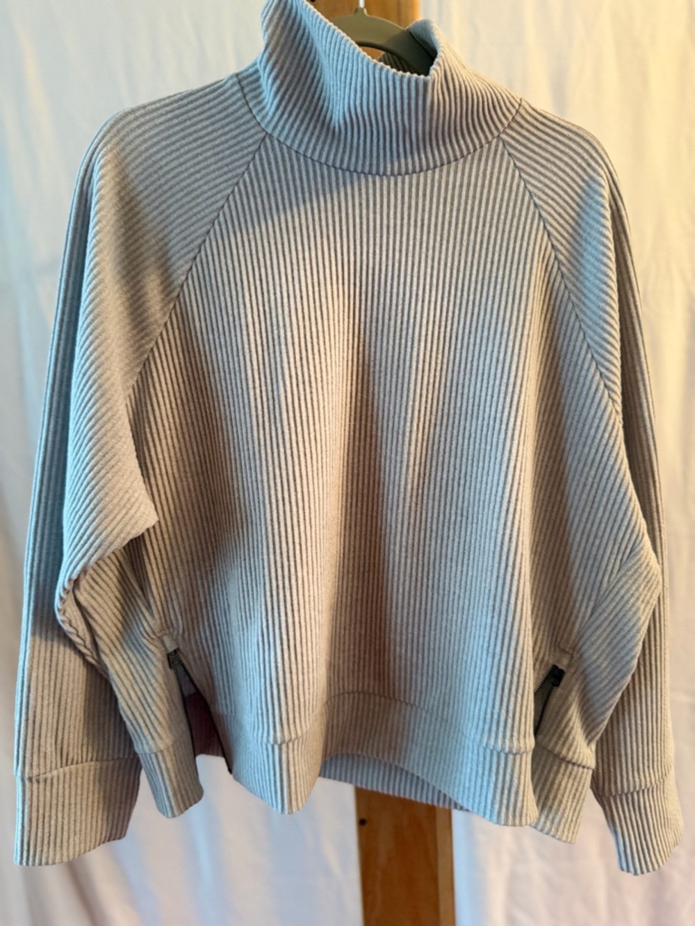 Asics Ribbed Cowl Neck Sweater - Light Beige